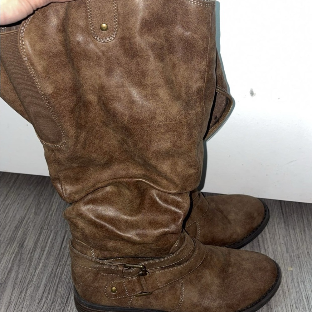 Madison Brown Knee-High Boots